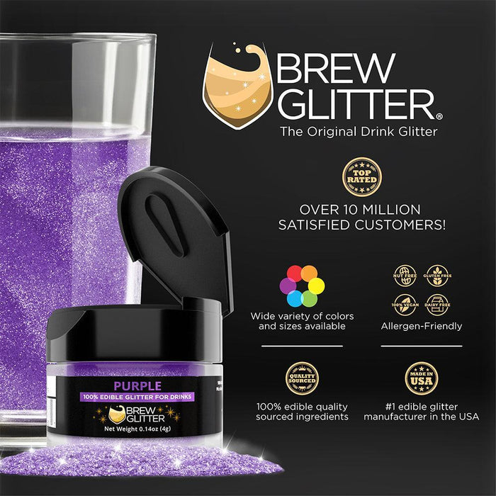 Purple Food Grade Brew Glitter | 4 Gram Jar-Brew Glitter®