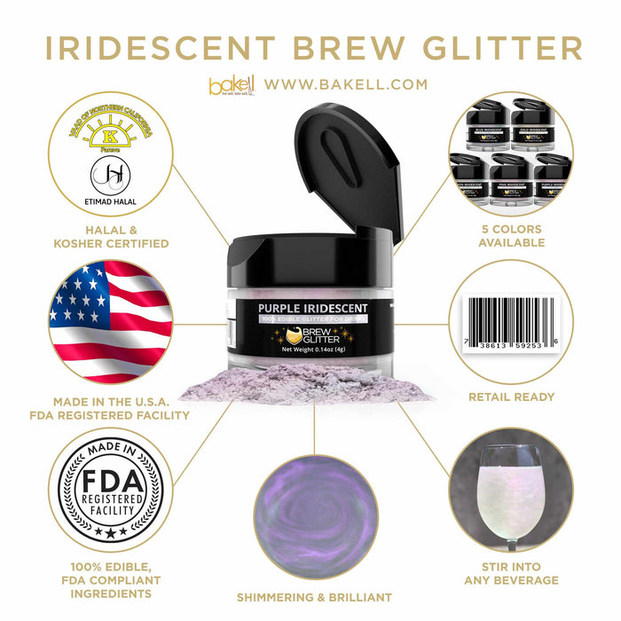 Purple Iridescent Brew Glitter | Coffee & Latte Glitter-Brew Glitter®