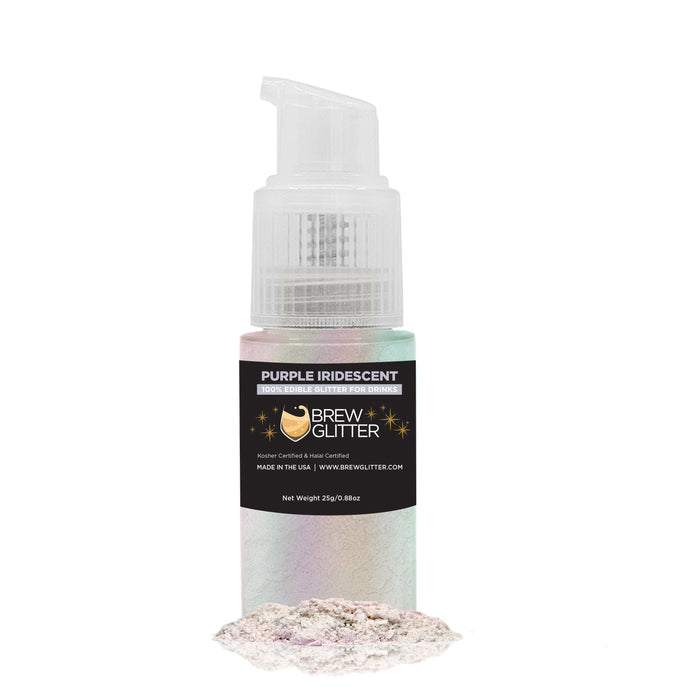 Purple Iridescent Edible Glitter Spray Pump for Drinks-Brew Glitter®