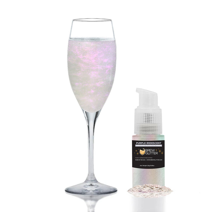 Purple Iridescent Edible Glitter Spray Pump for Drinks-Brew Glitter®