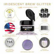 Purple Iridescent Food Grade Brew Glitter | 4 Gram Jar-Brew Glitter®