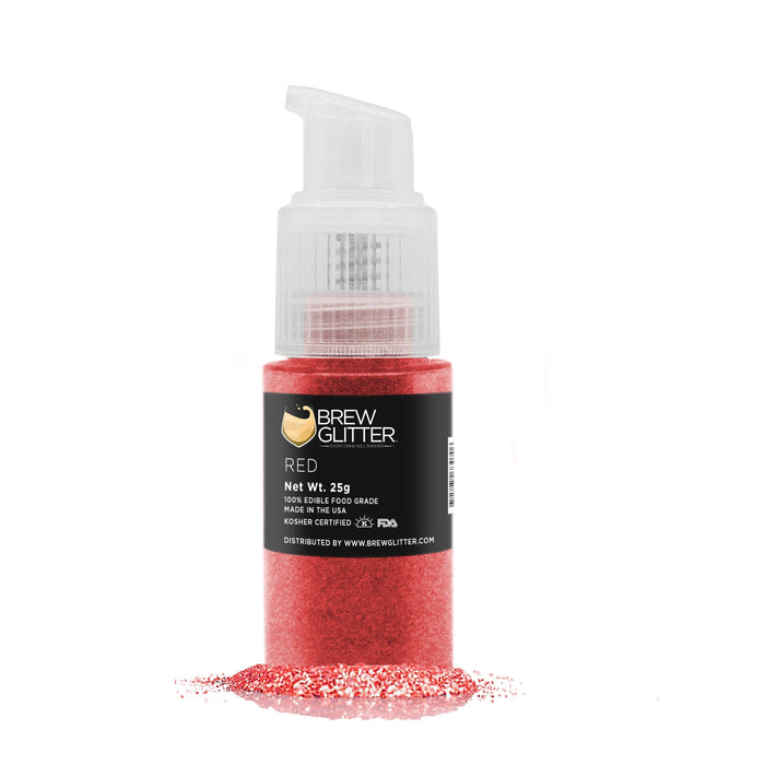 Red Brew Glitter Spray Pump by the Case | Private Label-Brew Glitter®