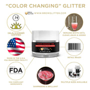 Red Edible Color Changing Brew Glitter | 4 Gram Jar-Brew Glitter®
