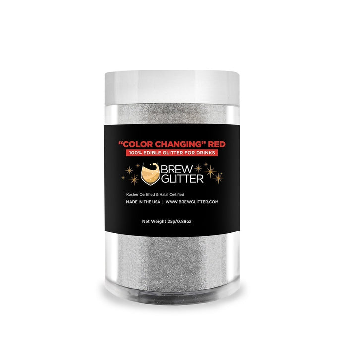 Red Edible Color Changing Brew Glitter | Food Grade Beverage Glitter-Brew Glitter®