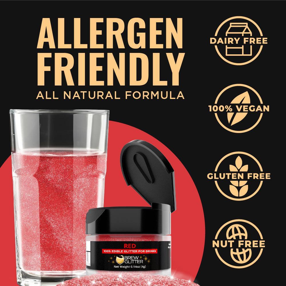 Red Food Grade Brew Glitter | 4 Gram Jar-Brew Glitter®