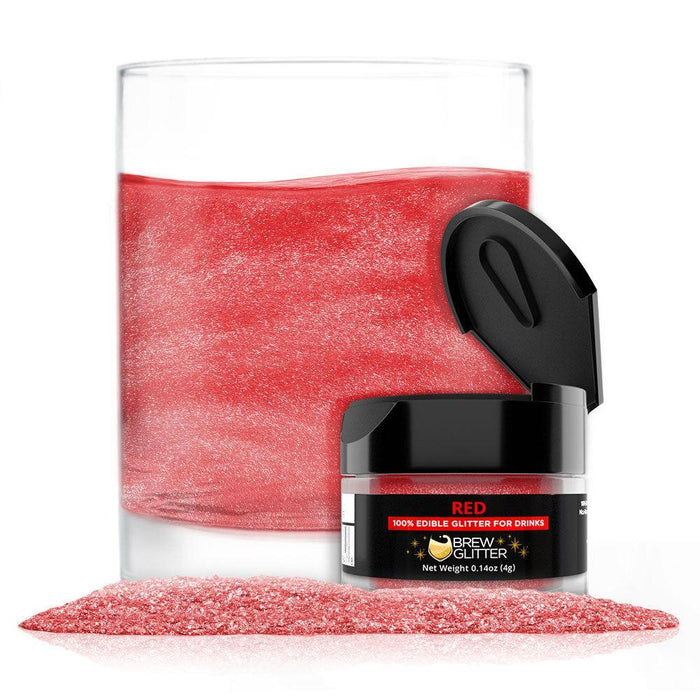 Red Food Grade Brew Glitter | 4 Gram Jar-Brew Glitter®