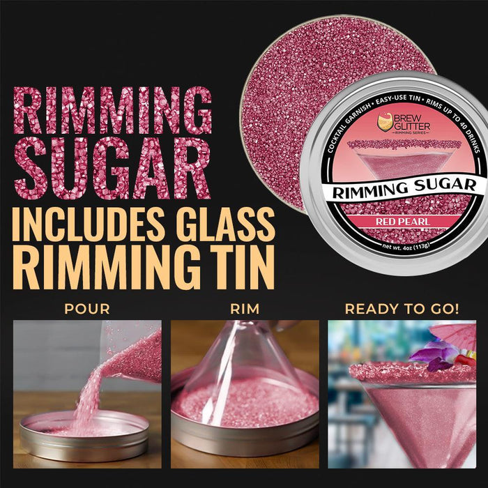 Red Pearl Cocktail Rimming Sugar-Brew Glitter®