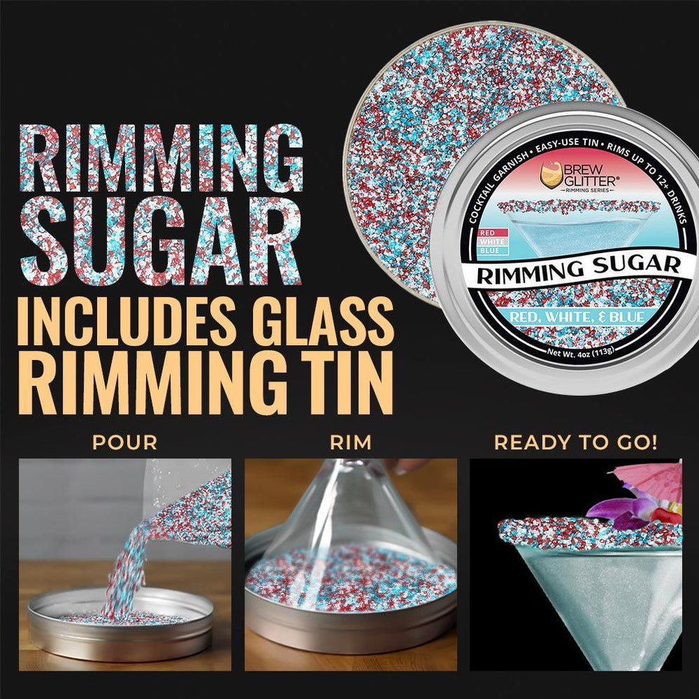 Shop Red, White & Blue Rimming Sugar - Brew Glitter — Brew Glitter®