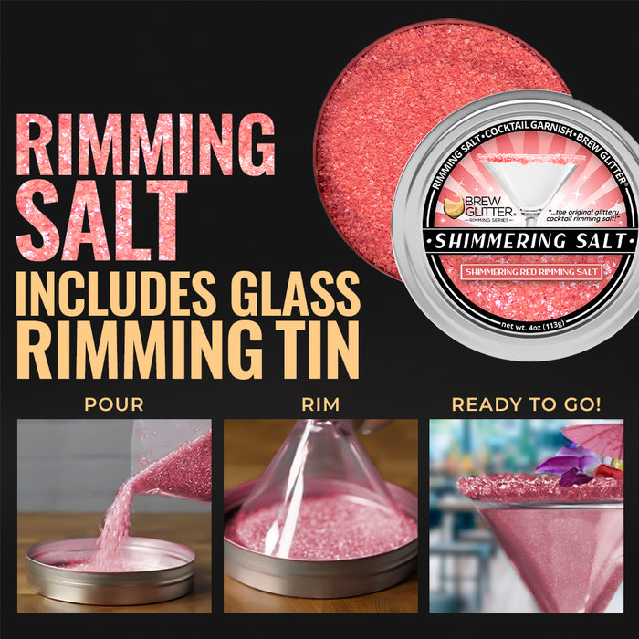 Shimmering Red Rimming Salt | Private Label (48 units per/case)