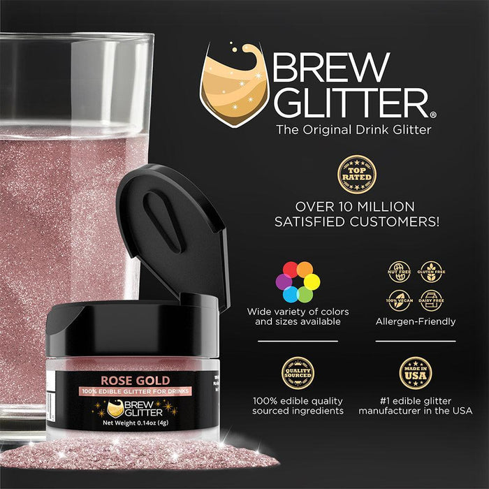 Rose Gold Brew Glitter by the Case | Private Label-Brew Glitter®