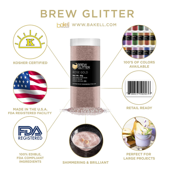 Rose Gold Brew Glitter | Iced Tea Glitter-Brew Glitter®