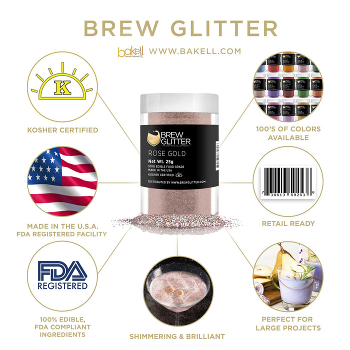Rose Gold Brew Glitter | Iced Tea Glitter-Brew Glitter®