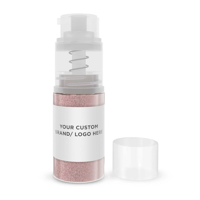 Rose Gold Brew Glitter Mini Spray Pump by the Case | Private Label-Brew Glitter®