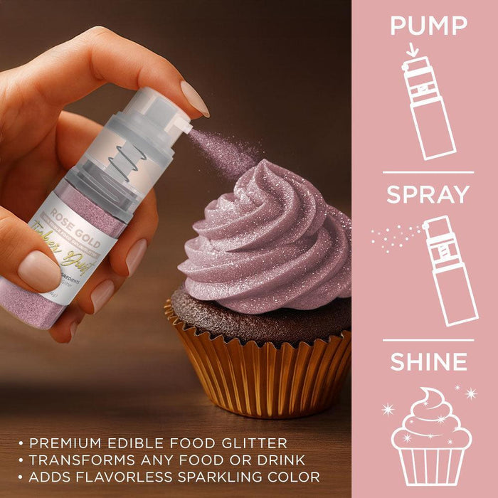 Rose Gold Edible Glitter Spray 4g Pump | Tinker Dust®-Brew Glitter®