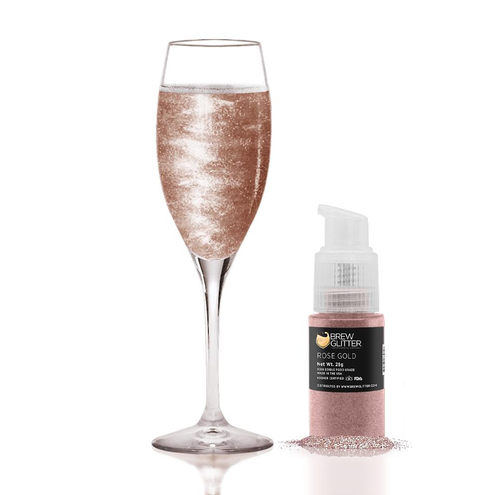 Rose Gold Edible Glitter Spray Pump for Drinks-Brew Glitter®