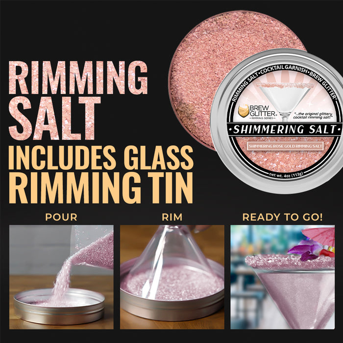 Shimmering Rose Gold Rimming Salt | Bulk Sizes