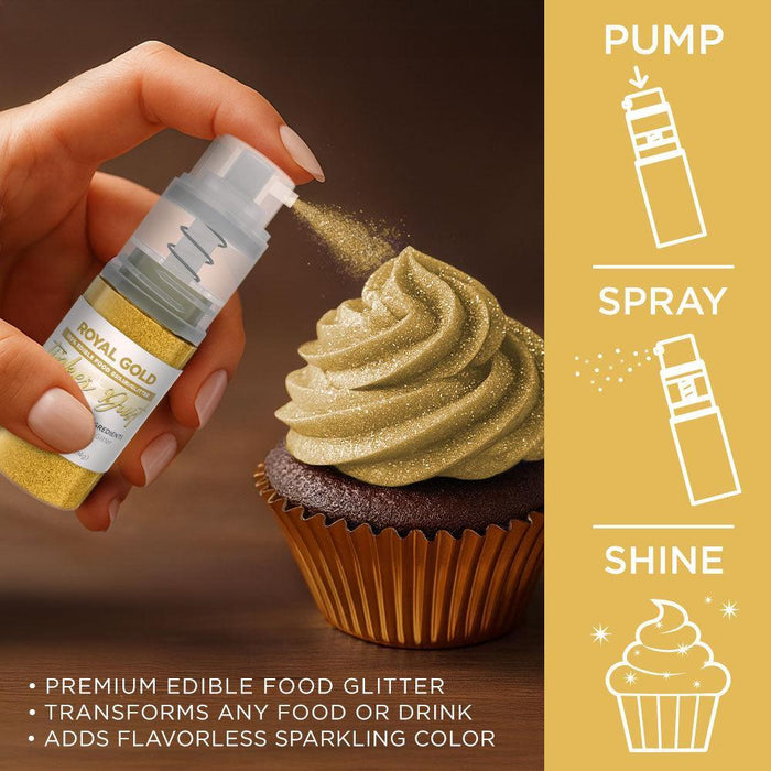 Royal Gold Edible Glitter Spray 4g Pump | Tinker Dust®-Brew Glitter®