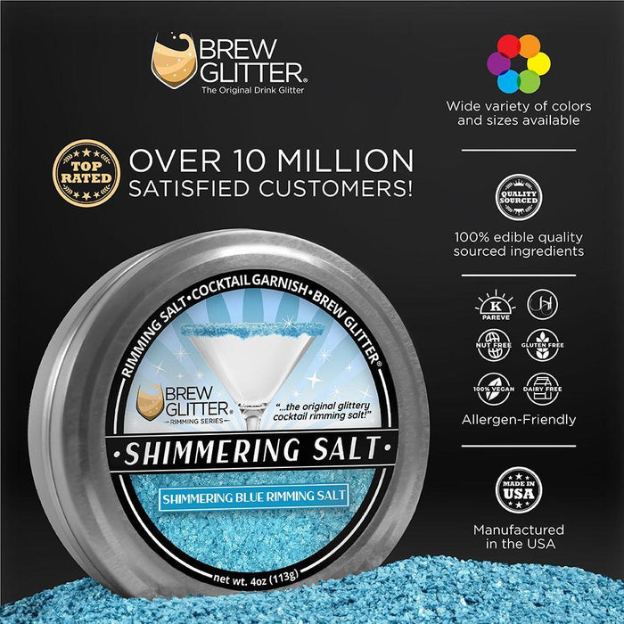 Shimmering Blue Rimming Salt | Bulk Sizes-Brew Glitter®