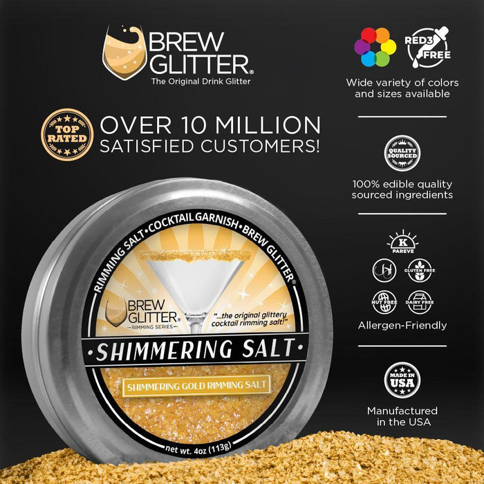 Shimmering Gold Cocktail Rimming Salt-Brew Glitter®