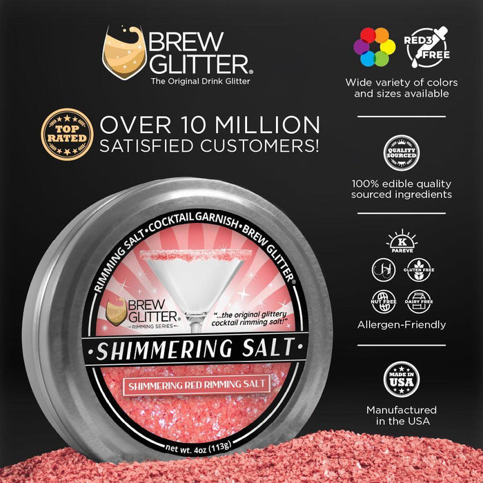 Shimmering Red Rimming Salt | Private Label (48 units per/case)-Brew Glitter®