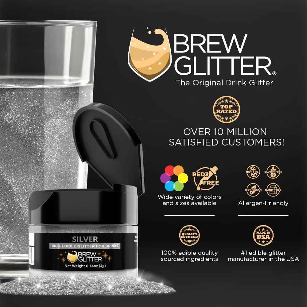 Silver Brew Glitter | Food Grade Beverage Glitter-Brew Glitter®
