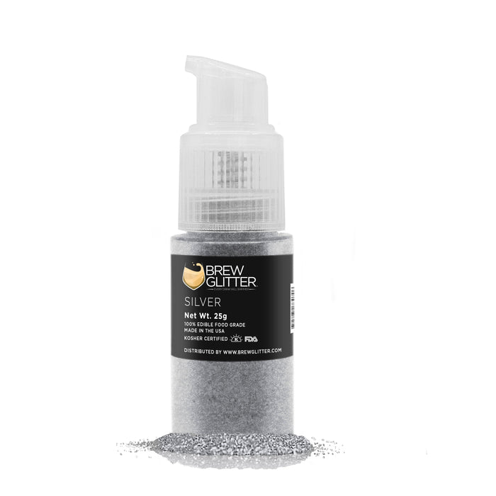 Silver Brew Glitter Spray Pump by the Case | Private Label-Brew Glitter®