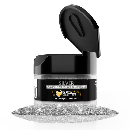 Silver Food Grade Brew Glitter | 4 Gram Jar-Brew Glitter®