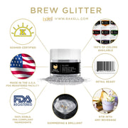 Silver Glitter for Liquor & Spirits Glitter-Brew Glitter®