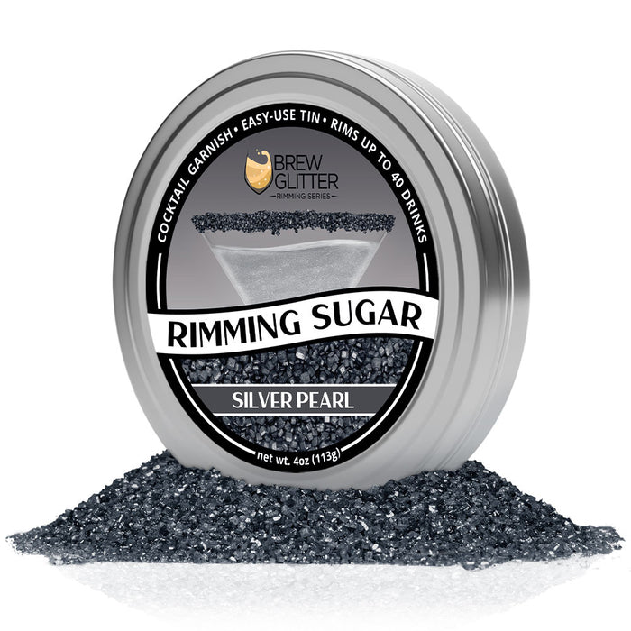 Silver Pearl Cocktail Rimming Sugar-Brew Glitter®