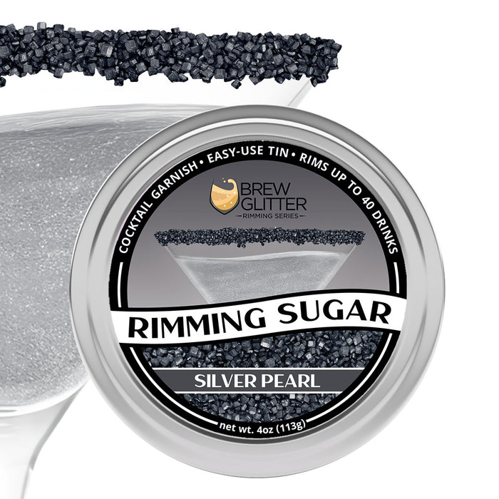 Silver Pearl Cocktail Rimming Sugar-Brew Glitter®