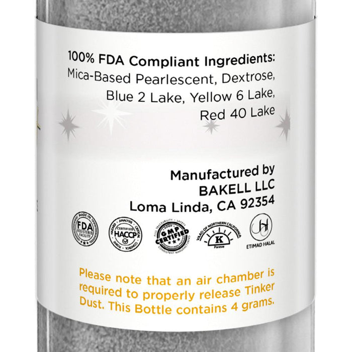Silver Tinker Edible Glitter Spray 4g Pump | Tinker Dust®-Brew Glitter®