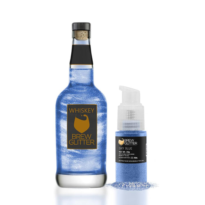 Sky Blue Brew Glitter Spray Pump by the Case | Private Label-Brew Glitter®