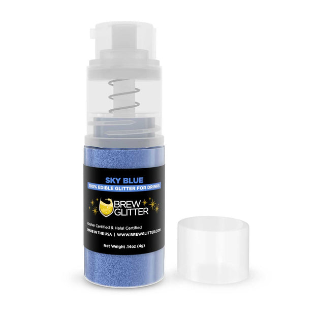 Sky Blue Edible Glitter Mini Spray Pump for Drinks-Brew Glitter®