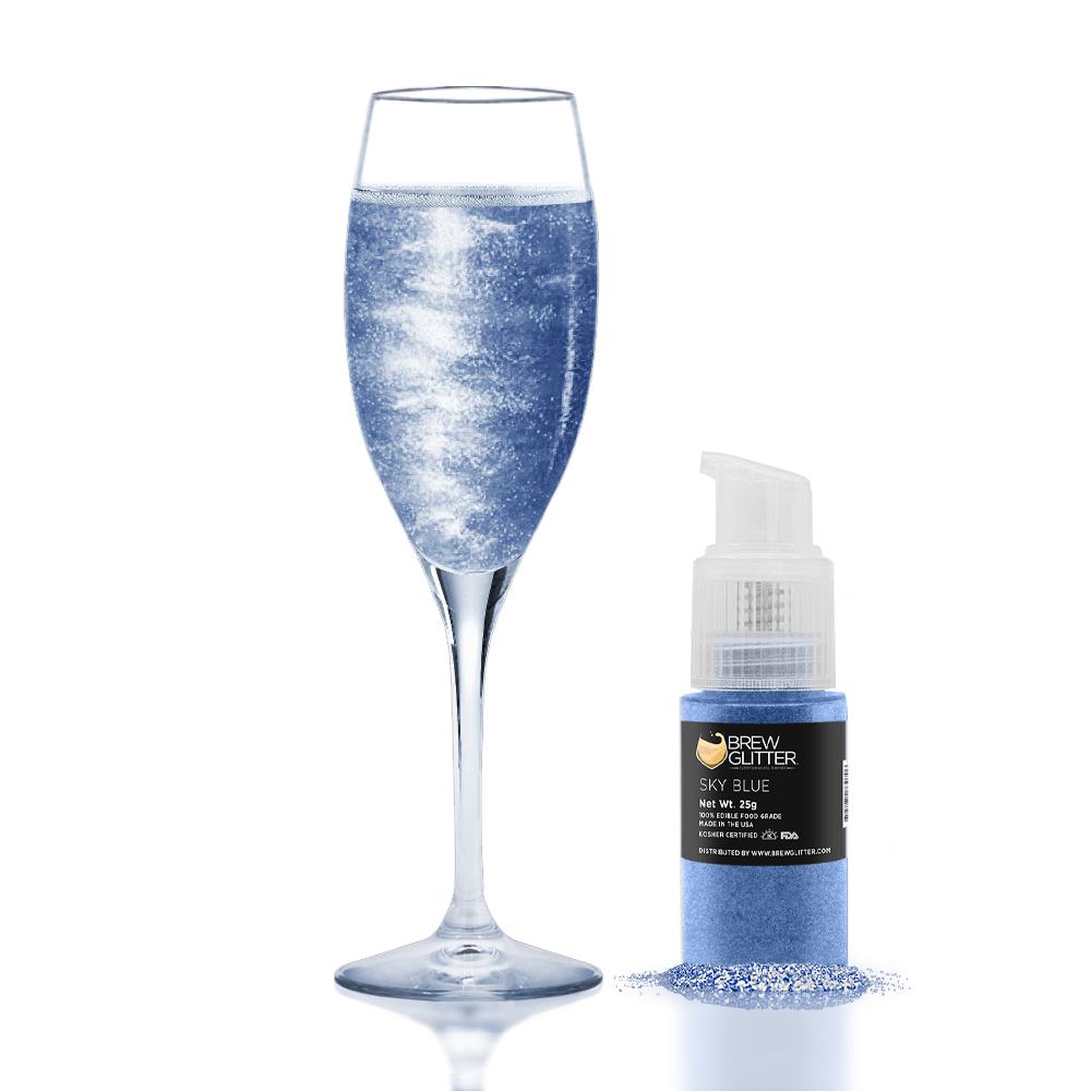 Sky Blue Edible Glitter Spray Pump for Drinks-Brew Glitter®