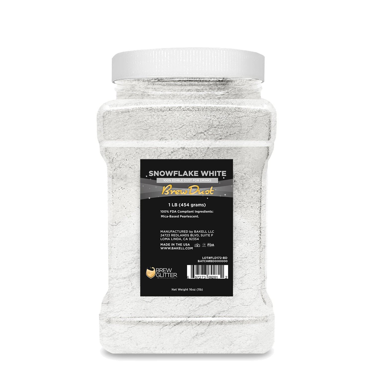 Snowflake White Edible Brew Dust-Brew Glitter®