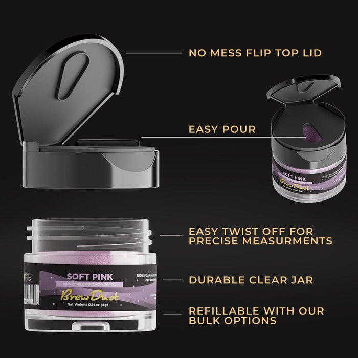 Soft Pink Edible Brew Dust | Bulk Sizes-Brew Glitter®