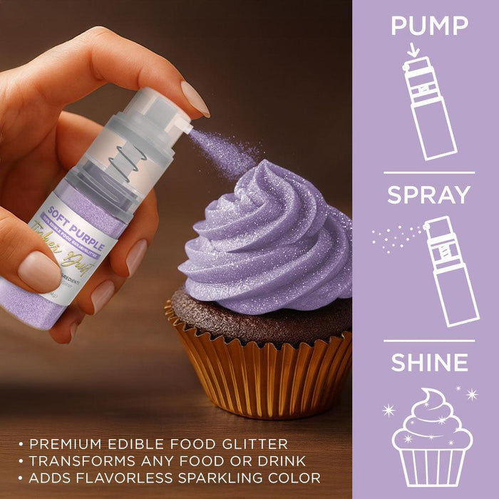 Soft Purple Edible Glitter Spray 4g Pump | Tinker Dust®-Brew Glitter®