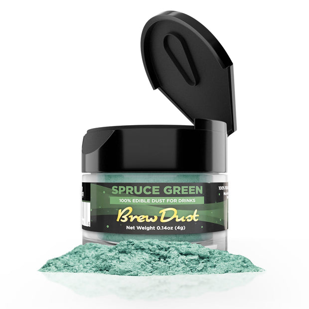 Spruce Green Edible Brew Dust | 4 Gram Jar-Brew Glitter®