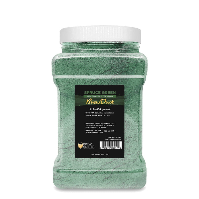 Spruce Green Edible Pearlized Brew Dust | Bulk Sizes-Brew Glitter®
