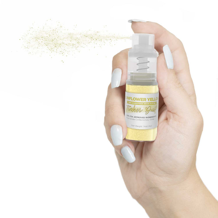 Sunflower Yellow Edible Glitter Spray 4g Pump | Tinker Dust®-Brew Glitter®