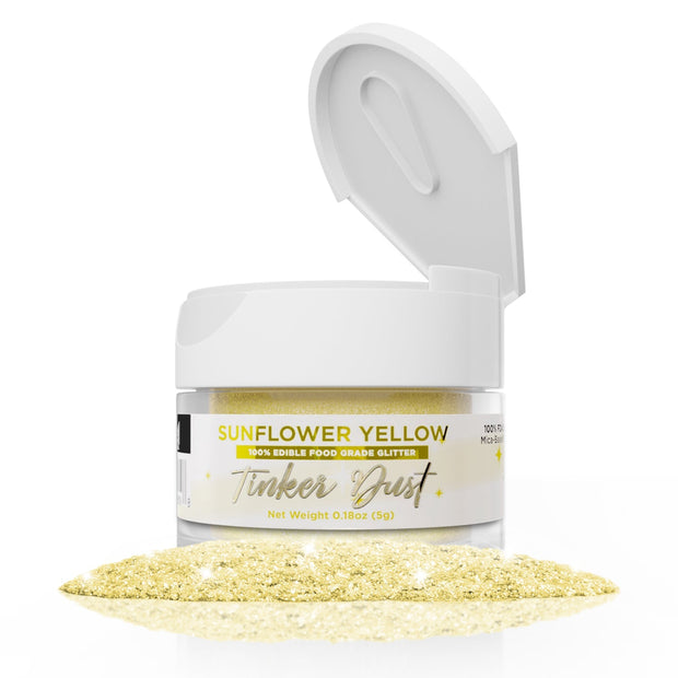 Sunflower Yellow Edible Glitter Tinker Dust | 5 Gram Jar-Brew Glitter®