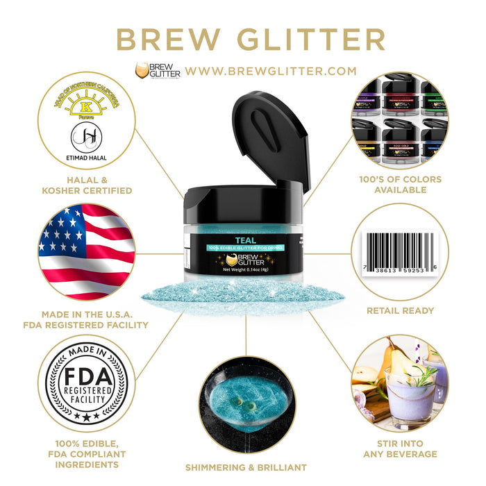 Teal Brew Glitter | Cocktail Beverage Glitter-Brew Glitter®