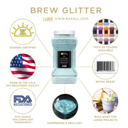 Teal Brew Glitter | Edible Glitter for Sports Drinks & Energy Drinks-Brew Glitter®