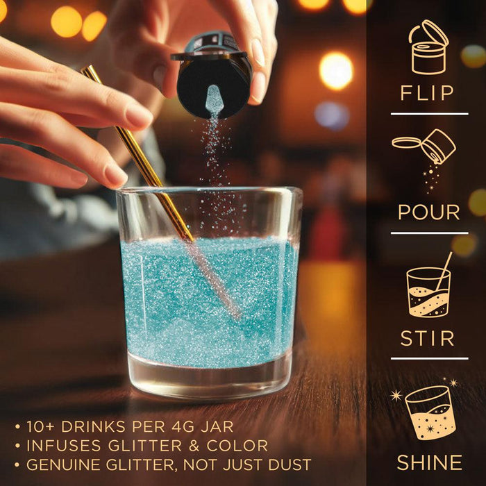 Teal Brew Glitter Mini Spray Pump by the Case | Private Label-Brew Glitter®