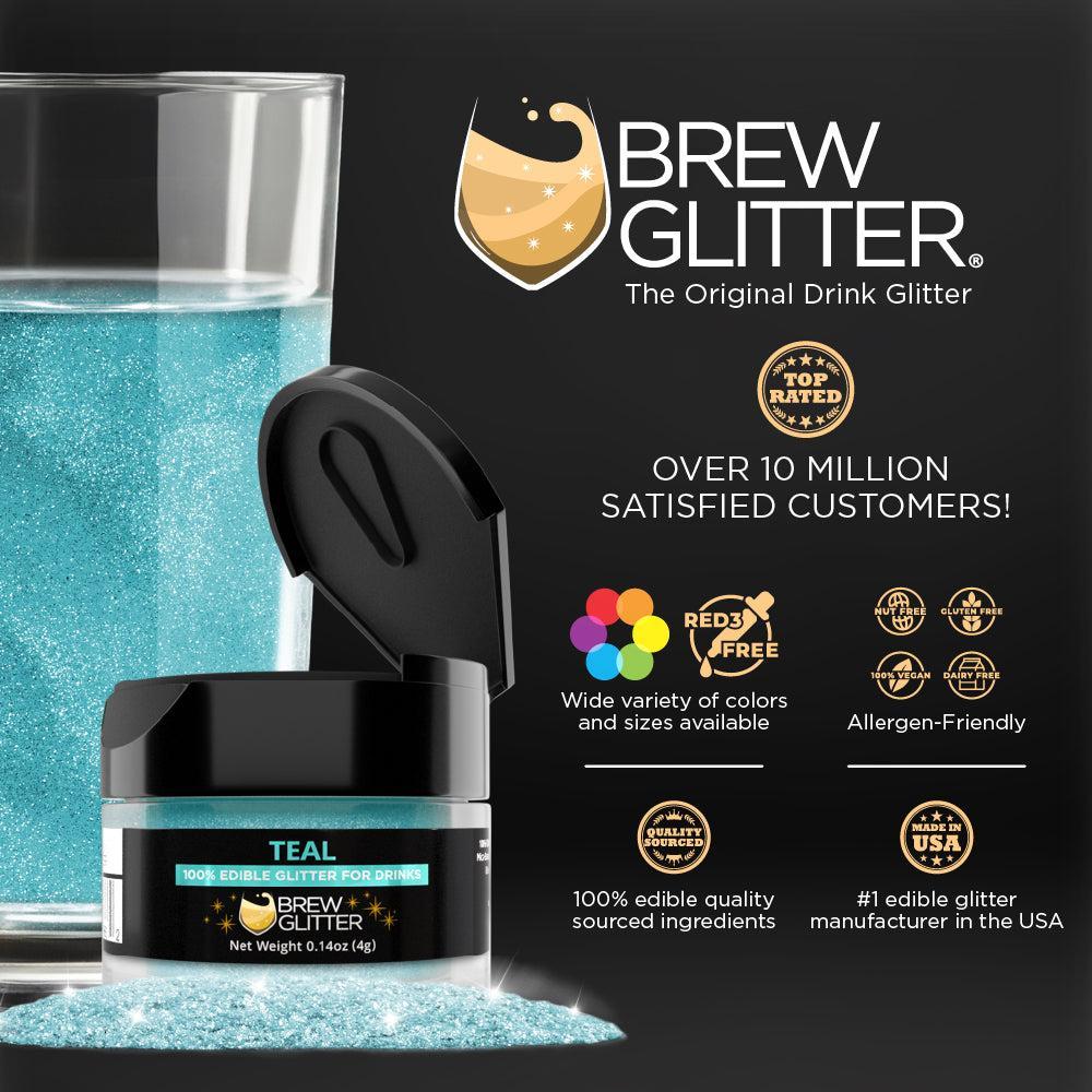 Teal Food Grade Brew Glitter | 4 Gram Jar-Brew Glitter®