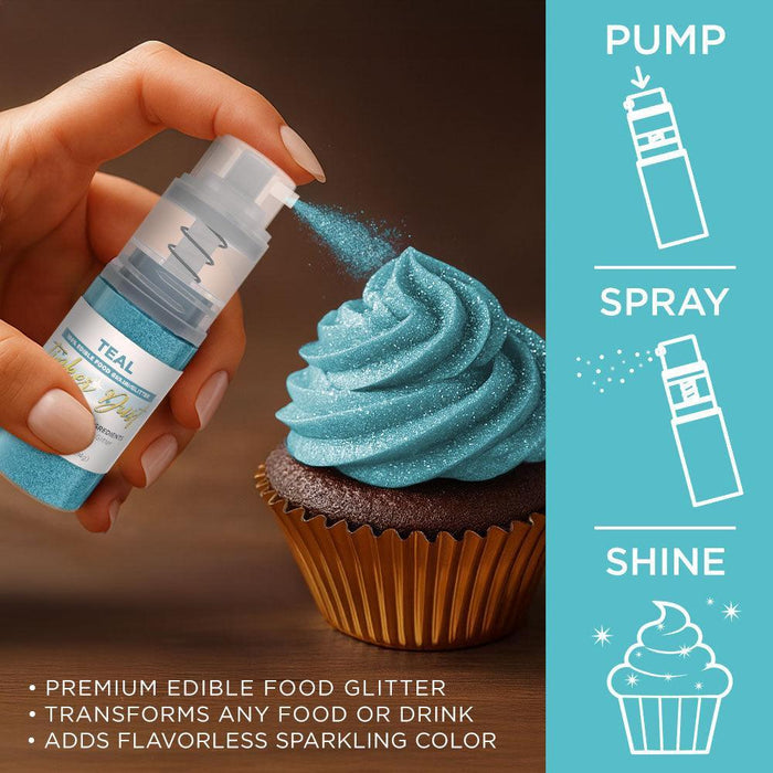Teal Tinker Edible Glitter Spray 4g Pump | Tinker Dust®-Brew Glitter®