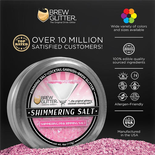 TW - Shimmering Pink Cocktail Rimming Salt-Brew Glitter®