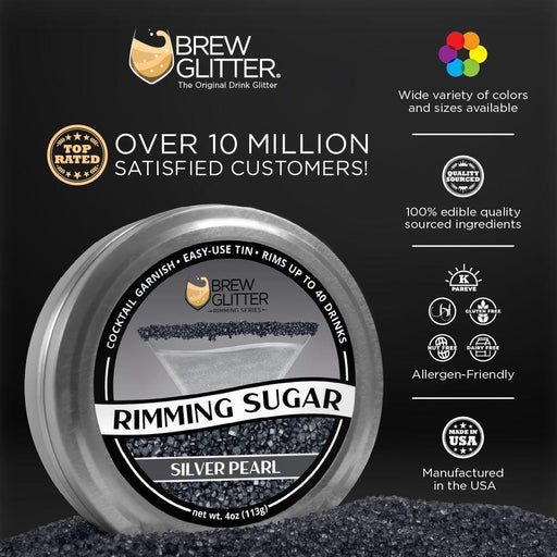 TW - Silver Pearl Cocktail Rimming Sugar-Brew Glitter®