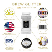 White Brew Glitter | Edible Glitter for Sports Drinks & Energy Drinks-Brew Glitter®