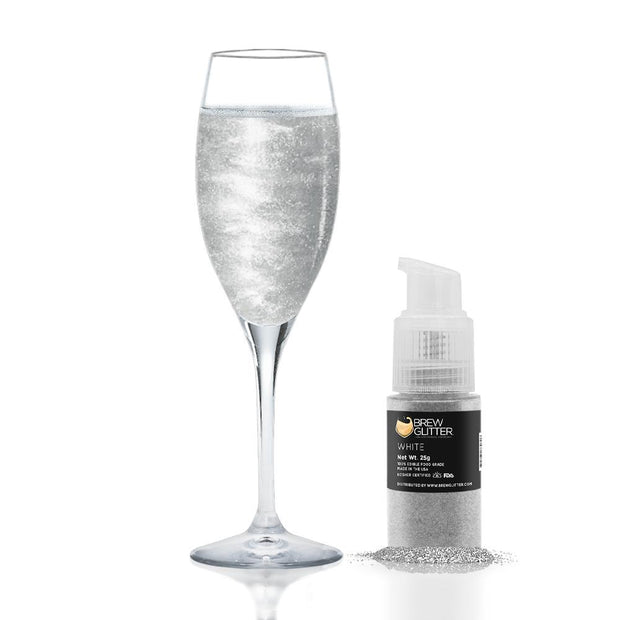 White Edible Glitter Spray Pump for Drinks-Brew Glitter®